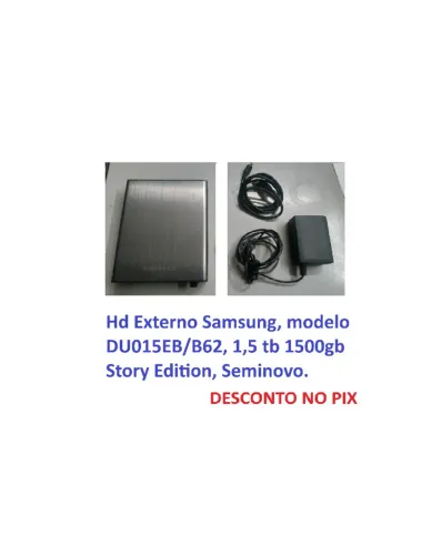 Hd Externo Samsung modelo DU015EB/B62 15 tb 1500gb Story Edition Seminovo.