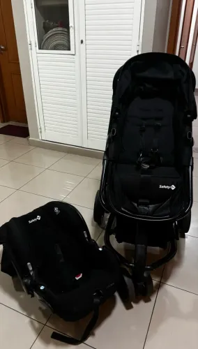 Carrinho e bebê conforto