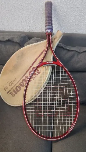 Raquete Tênis Vintage Wilson Pro 95 Anos 90 Com Capa Original
