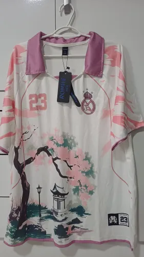 Camisa Estilo Real Madrid Rosa Floral Nº 23 (Modelo Fashion)