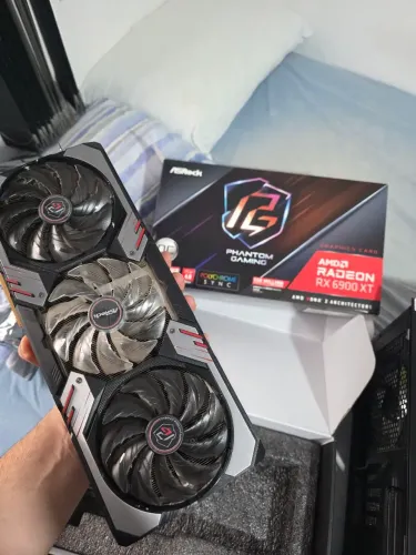 Placa de video Rx 6900 Xt 16GB ASRock Phantom Gaming com Fsr 4 Oficial
