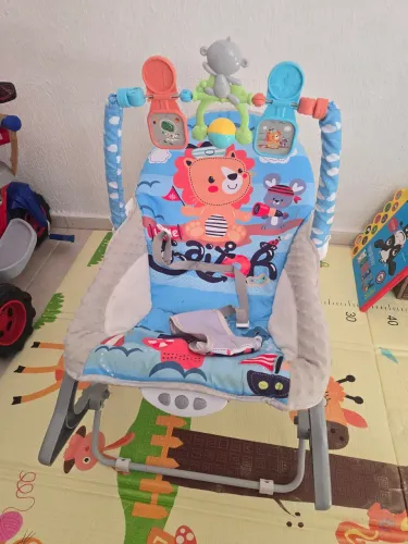 Cadeirinha Descanso Bebe Musical Balanço Com Mobile até 18kg