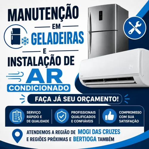 Refrigeração serviços de manutenção e instalação de ar condicionado