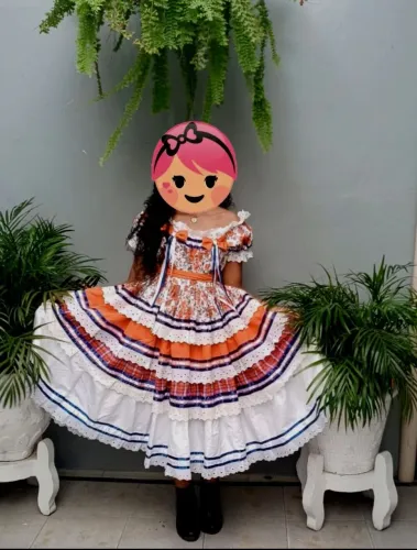 Vestido de quadrilha infanto juvenil 