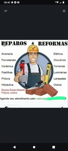 Eletricista encanador pedreiro