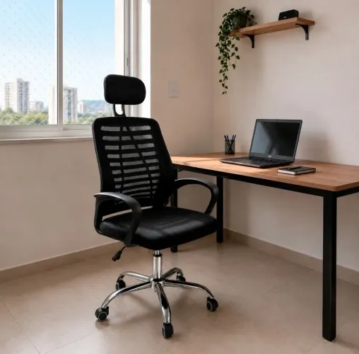 Cadeira Escritório Oficial Diretor Mesh Ergonômica Office