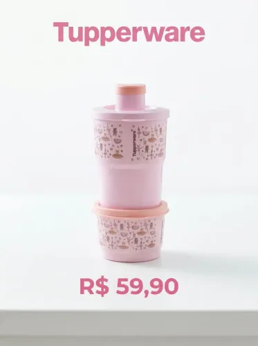 Kit copo com potinho Tupperware