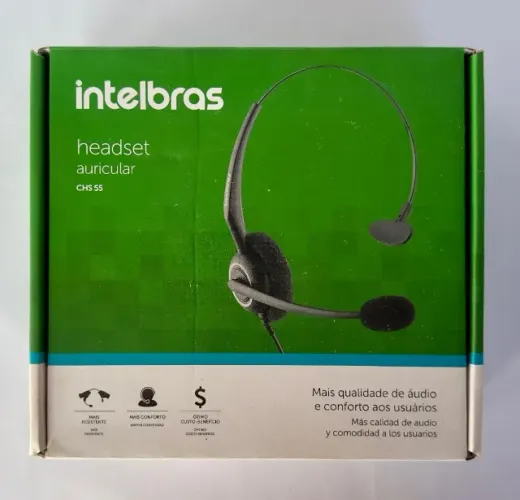 Headset Auricular Intelbras CHS 55 RJ9 - Seminovo