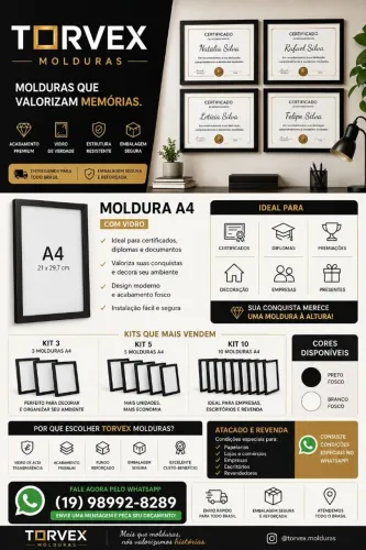 Moldura A4 Premium (Quadro)