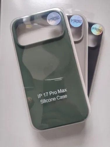 Kit 3 Capinha Silicone iPhone 17 Pró Max diversas cores