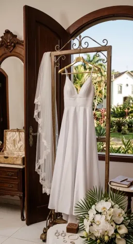 VENDO OU TROCO Vestido de noiva minimalista