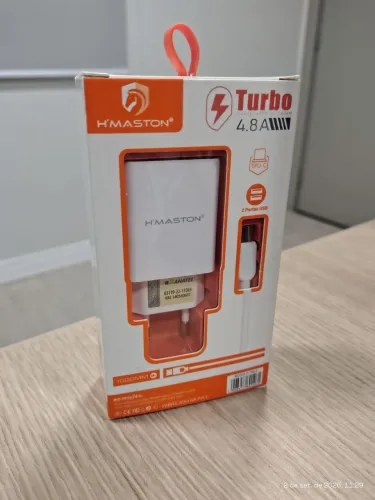 Carregador Turbo 4.8A + Cabo Tipo-C | 2 USB