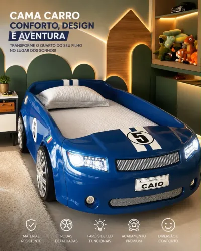 Cama infantil carro 