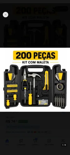 Jogo De Ferramentas 200 Peças - Profissional - Titanium