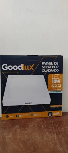 Plafon Painel Led Sobrepor Quadrado 18w 6500k 23x23 Luminária Bivolt Branco Frio