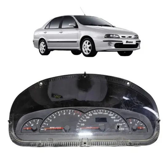 Painel Instrumentos Fiat Marea Brava 2.0 2000 A 2002 Uzad0 Original
