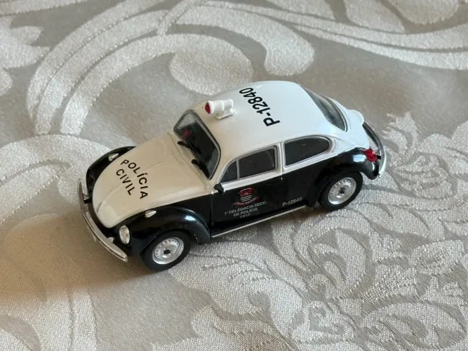 Miniatura Fusca Polícia - Coleção Carros Serviço