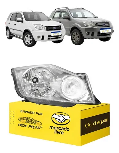 Farol Direito Ford Ecosport 2008 2009 2010 2011 2012 Direito/passageiro