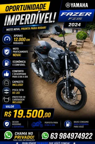 Yamaha Fazer FZ15 ABS 2024 - Excelente Estado | Pronta para Rodar