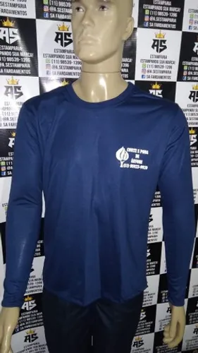 camisa manga longa com seu logo