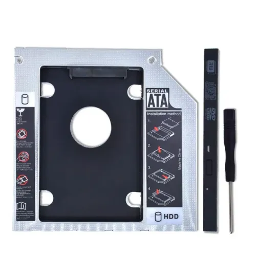 Adaptador Caddy HD Ssd Sata 9.5mm Case para Gaveta de cd/dvd Notebook