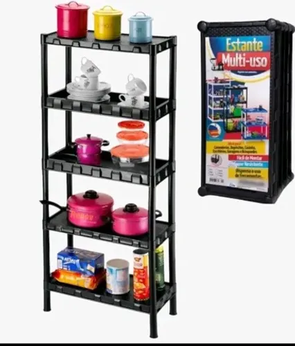 Prateleira de plástico 5 divisória 