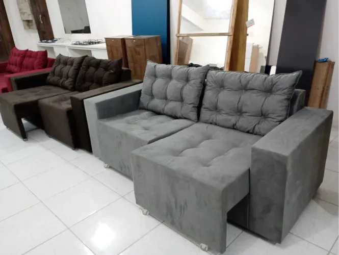 SOFÁ RETRÁTIL 2 LUGARES NOVO DA LOJA