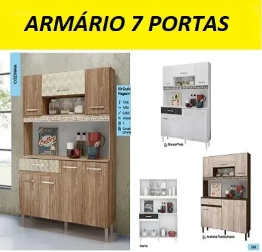 Mega Promoção de Armario 7 Portas Ideal Para Sua Cozinha Apenas 899,00