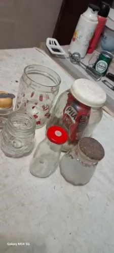 Kit de 5 Garrafas de Vidro