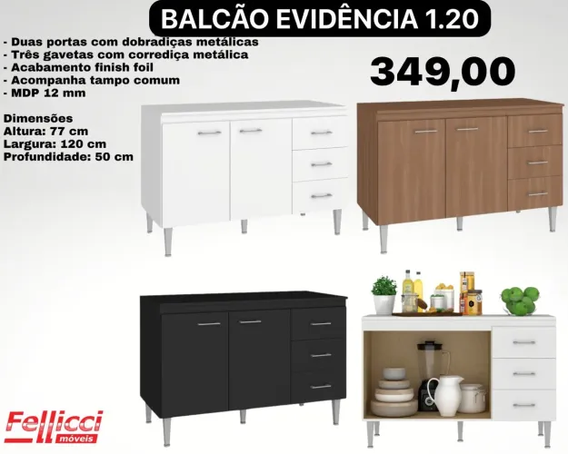 Balcão 1.20cm evidência - ENTREGA HOJE !!!