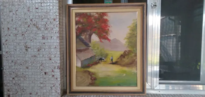 Quadro em tela com moldura 