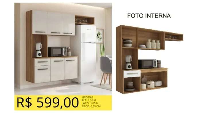 ARMARIO DE PAREDE PARA COZINHA A PRONTA ENTREGA!!!