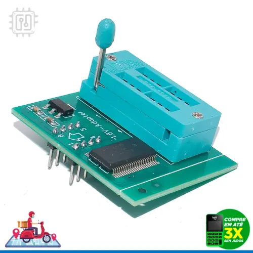 Adaptador 1.8V para Gravadora Programadora CH341A TL866CS BeeProg Bios Eprom