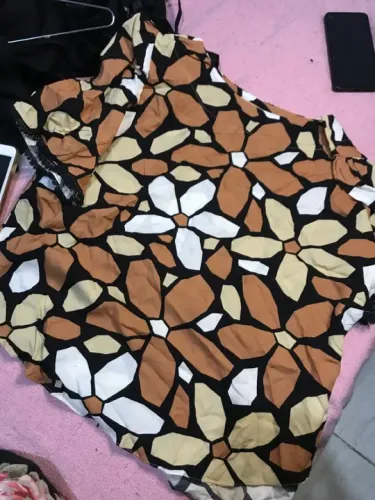 Blusa Floral laranja 