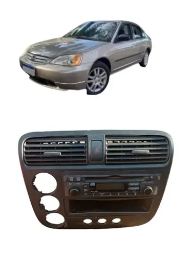 Moldura do painel c/rádio Honda Civic 2001/2006