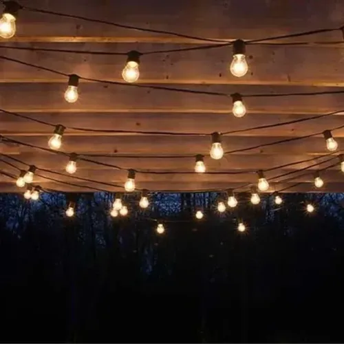 Varal De Lâmpadas Decoração Festas 10m 10 lâmpadas Com Lâmpadas a Cada 1 metro