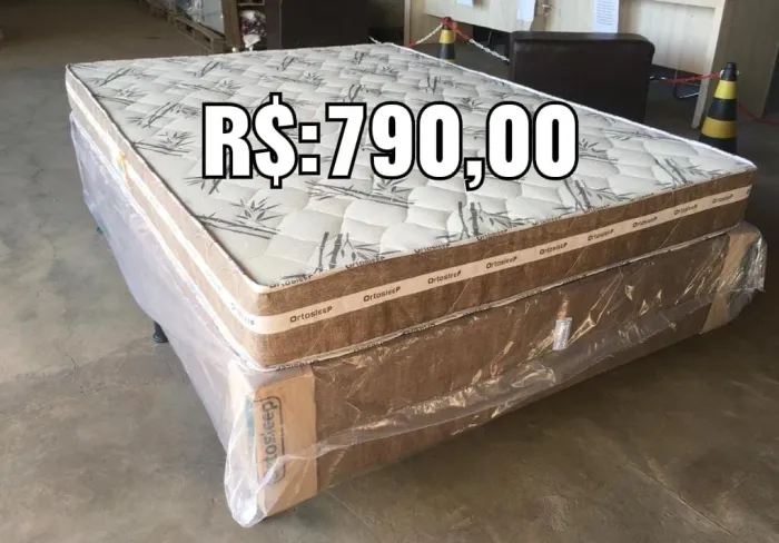 Colchão semi ortopédico casal + box