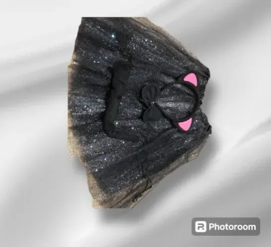 KIT FANTASIA ANJO NEGRO E GATINHA