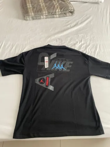 Camiseta Jordan Nike Preta Gola Redonda Tam M - Nova com Etiqueta