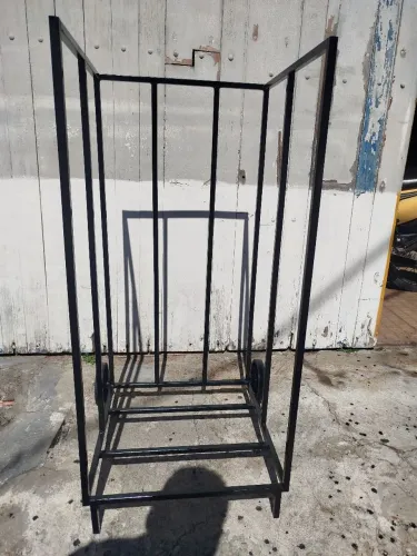 Carrinho para carvão de churrasco 2kg 100x50x50