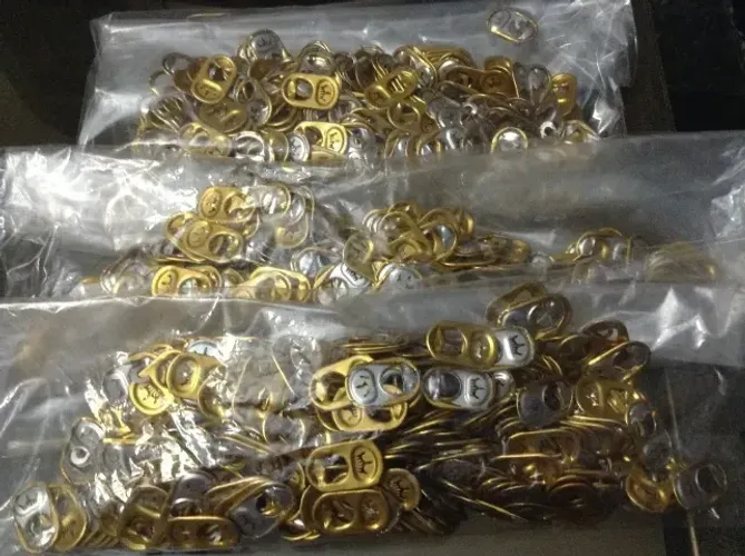 05 Kits Com 300 Lacres Alumínio Latinha Dourado. Artesanato