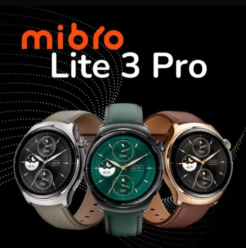 Relógio Mibro Watch Lite 3 Pro Tela 1.32 Bluetooth Gps 5atm Caixa Preto Pulseira