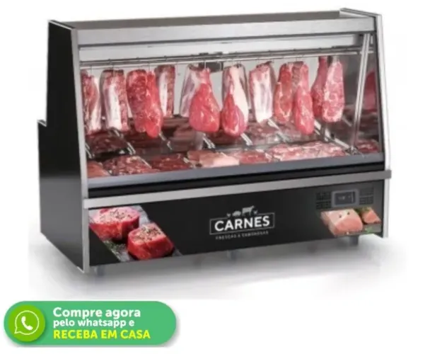 Balcão de Açougue 2M Preto Gelopar Novo