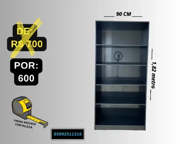 Expositor estante prateleira Mdf preto