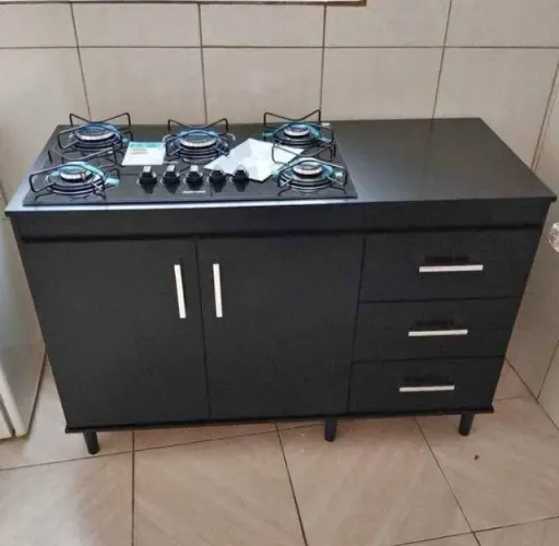Armário de Cozinha Preto