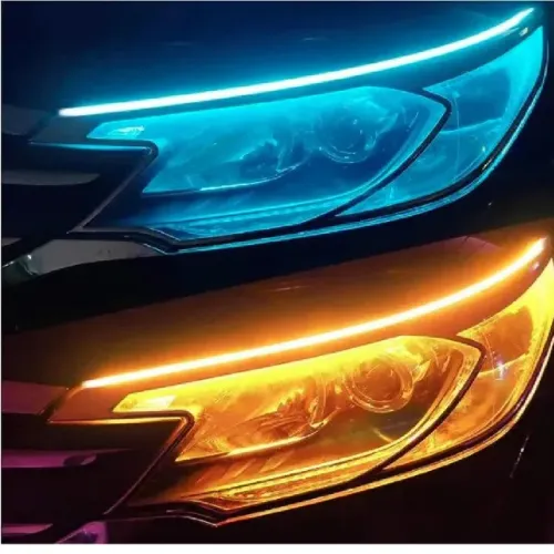 Fita Led Automotiva Para Farol Flexível Dual Color Azul ou Branco