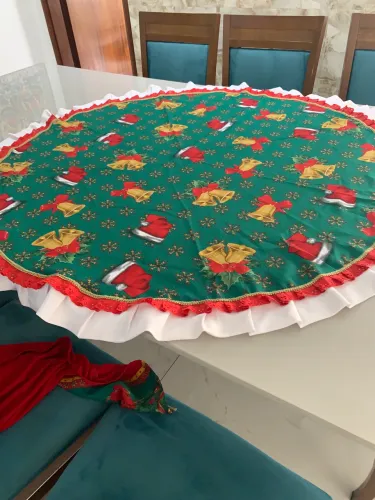 toalha de mesa natal com  1,37 de diâmetro 