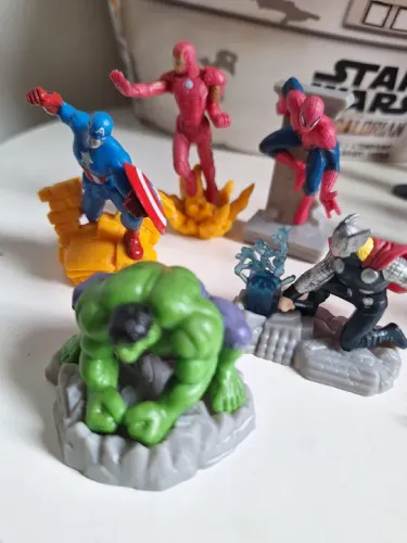 Miniaturas vingadores homem de ferro thor hulk capitão américa homem aranha da marvel