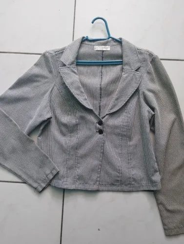 Blazer Cardigan Xadrez