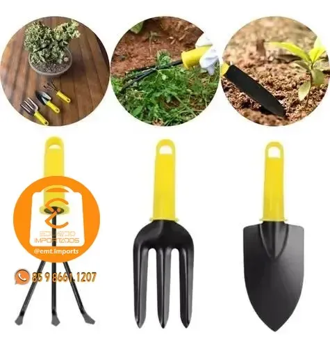 Conjunto Jardinagem kit 3 peças BOM-7601
